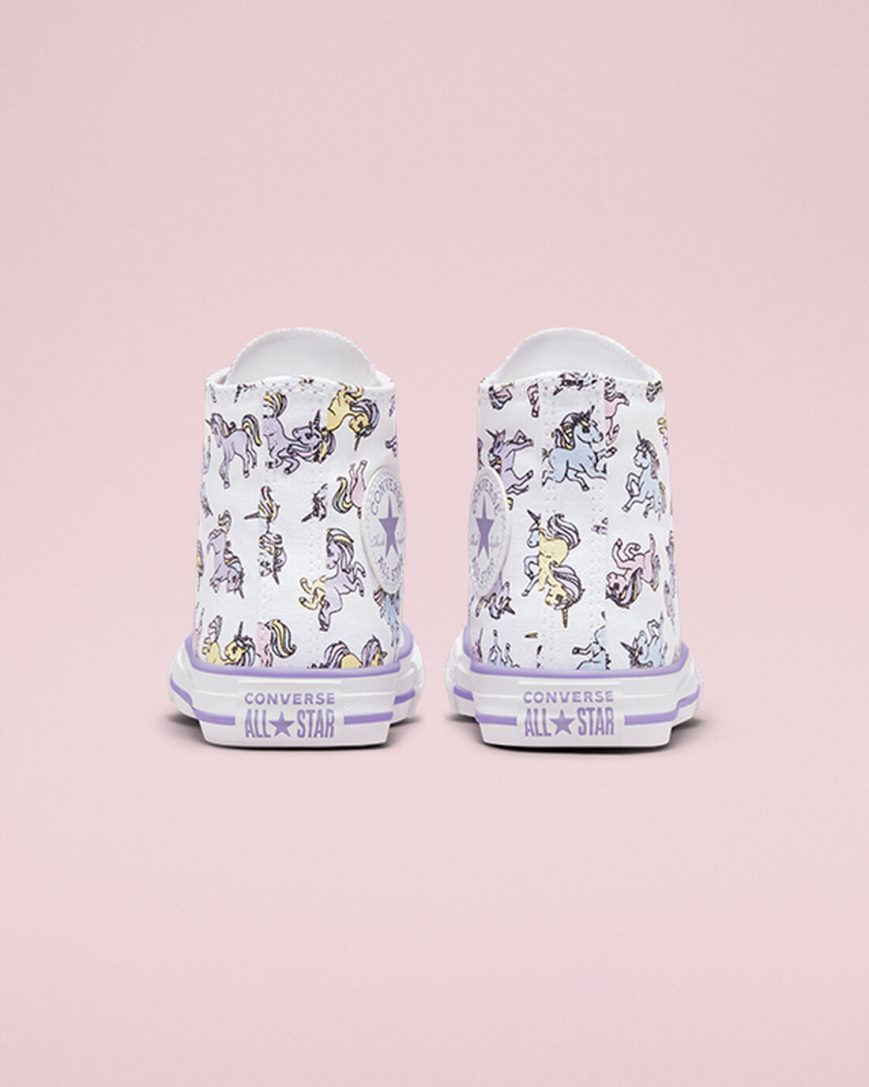 Zapatillas Altas Converse Chuck Taylor All Star Unicorns Niña Blancas Gris Moradas | PE W8E752